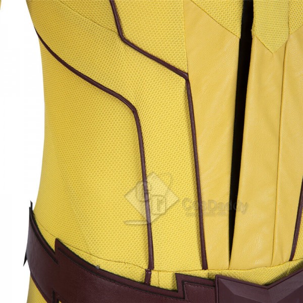 The Flash Season 8 Reverse Flash Eobard Thawne Cosplay Costume Yellow Jumpsuit With Shoes