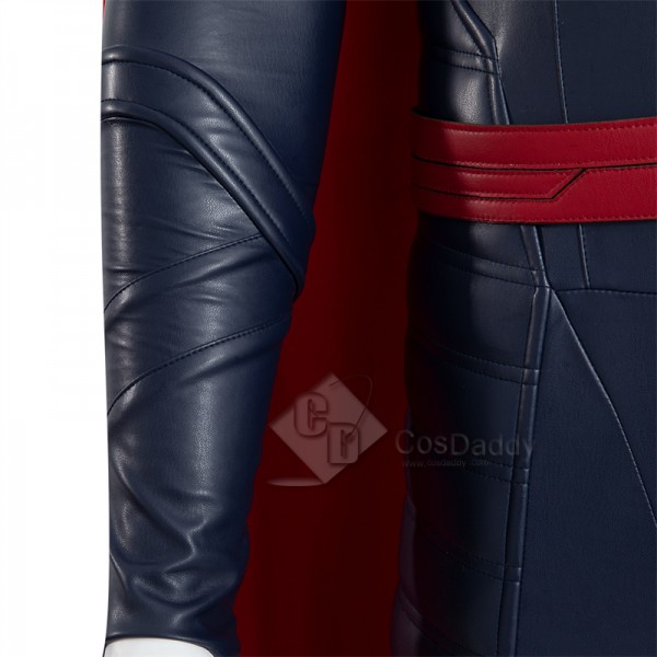2022 Comics New Superman Jon Kent Cosplay Costume Black Jumpsuit With Red Cape
