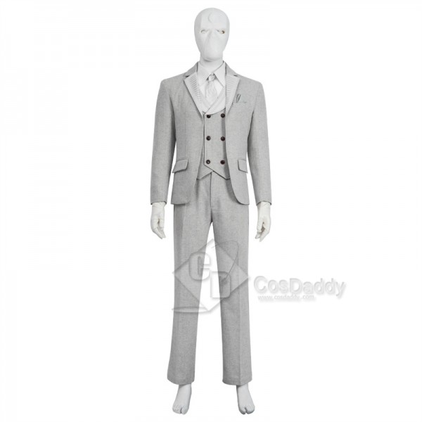 2022 TV Moon Knight Steven Grant Marc Spector Cosplay Costume Mr.Knight White Suit 