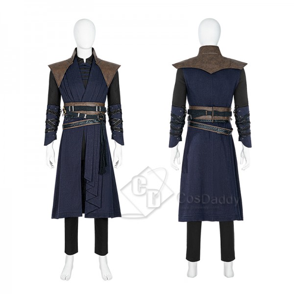 Doctor Strange in the Multiverse of Madness Evil Strange Cosplay Costume Halloween Outfit Blue Version