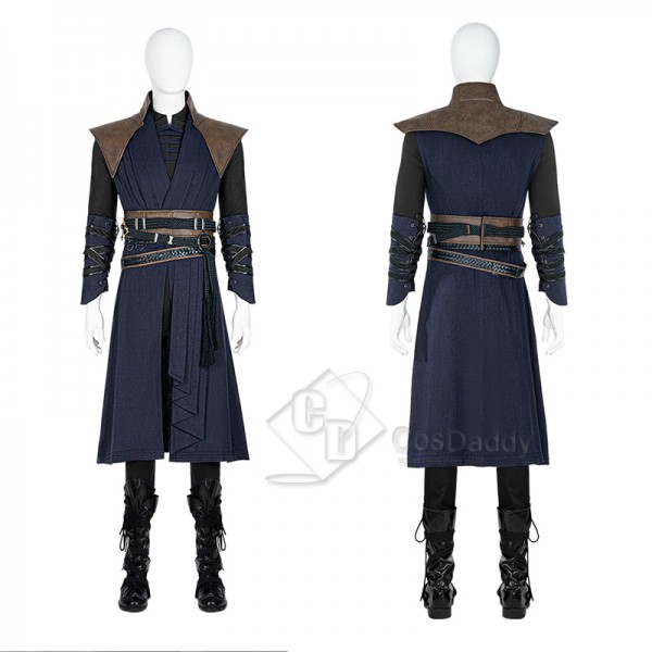 Doctor Strange in the Multiverse of Madness Evil Strange Cosplay Costume Halloween Outfit Blue Version