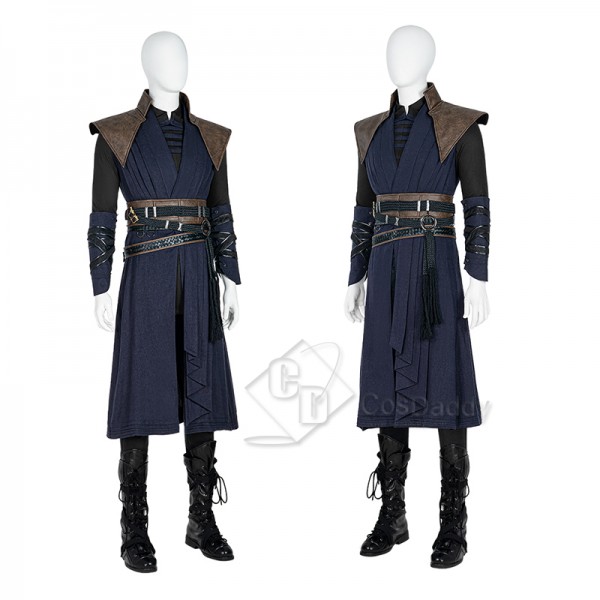 Doctor Strange in the Multiverse of Madness Evil Strange Cosplay Costume Halloween Outfit Blue Version