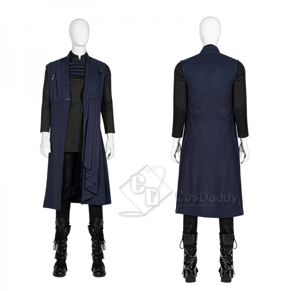 Doctor Strange in the Multiverse of Madness Evil Strange Cosplay Costume Halloween Outfit Blue Version