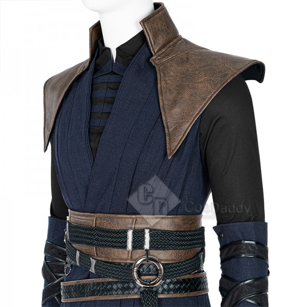 Doctor Strange in the Multiverse of Madness Evil Strange Cosplay Costume Halloween Outfit Blue Version