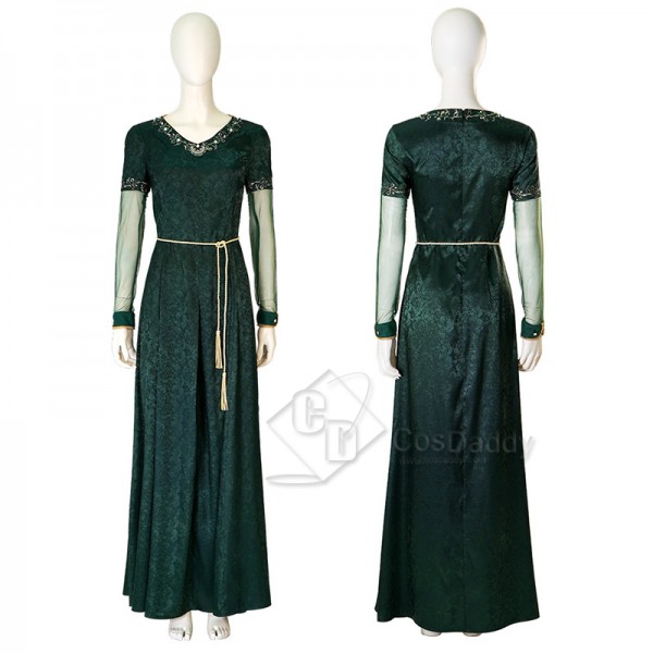 House of The Dragon Queen Alicent Hightower Green Robe Dress Cosplay Costume