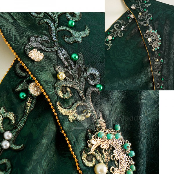 House of The Dragon Queen Alicent Hightower Green Robe Dress Cosplay Costume