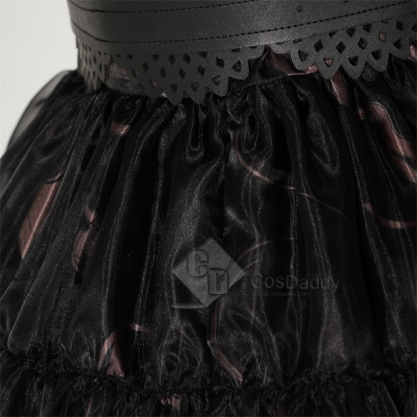 2022 The Addams Family Wednesday Addams Dance Dress Cosplay Costume Halloween Party Suit