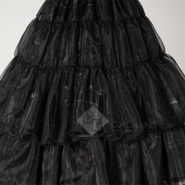 2022 The Addams Family Wednesday Addams Dance Dress Cosplay Costume Halloween Party Suit