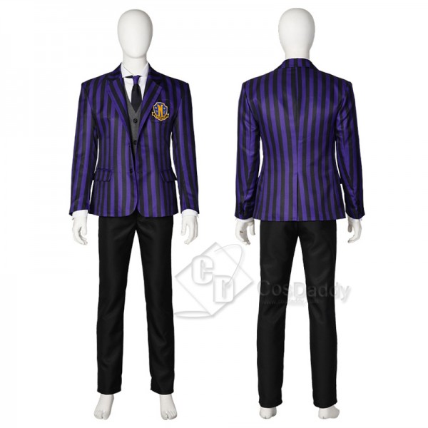 The Addams Family Wednesday Nevermore Academy School Uniform Purple Suit Cosplay Costumes