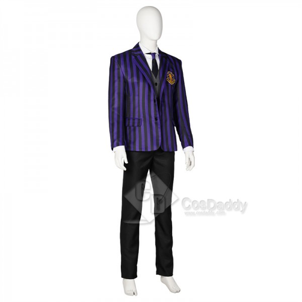 The Addams Family Wednesday Nevermore Academy School Uniform Purple Suit Cosplay Costumes