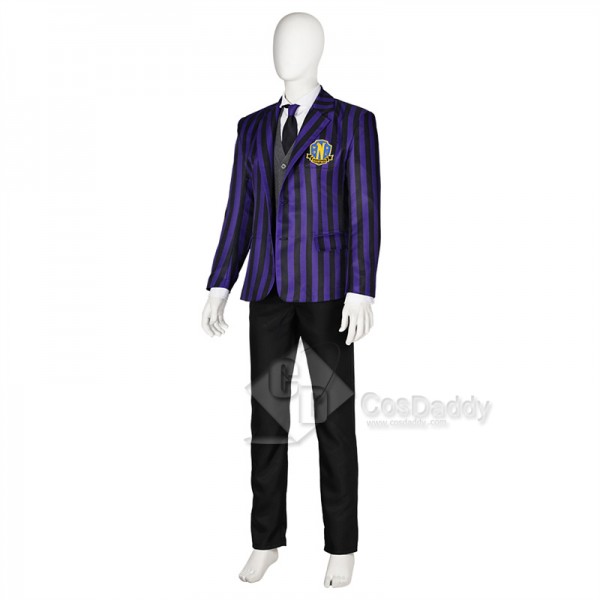 The Addams Family Wednesday Nevermore Academy School Uniform Purple Suit Cosplay Costumes