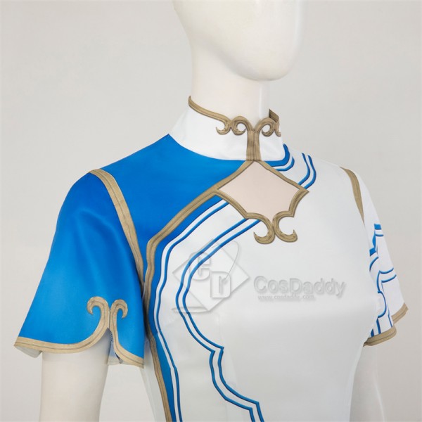 Street Fighter 6 Chun Li Cosplay Costume Qipao Halloween Party Suit Printed Version