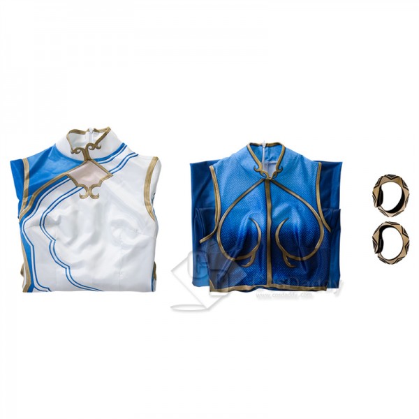 Street Fighter 6 Chun Li Cosplay Costume Qipao Halloween Party Suit Printed Version