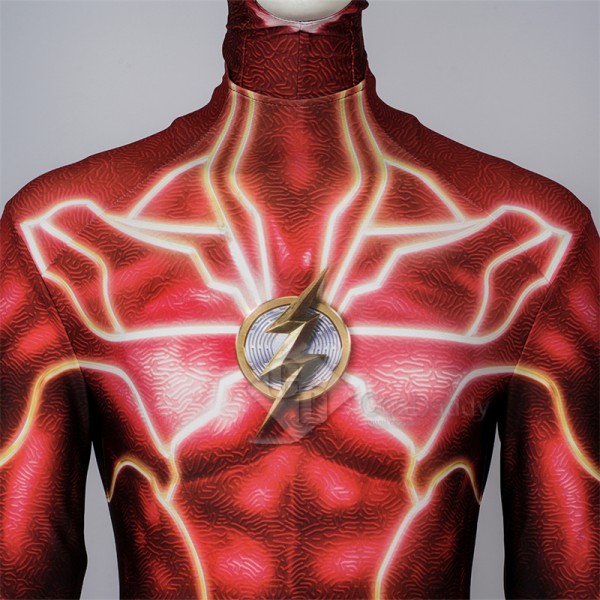 2023 Movie The Flash Red Flash Barry Allen Cosplay Costume Jumpsuit