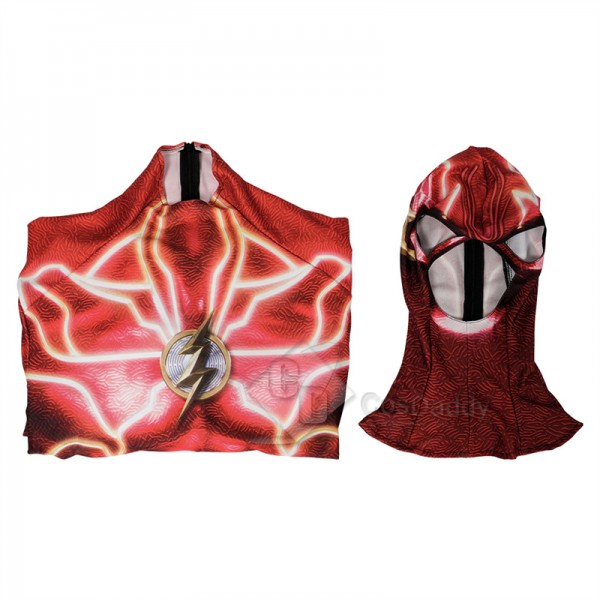 2023 Movie The Flash Red Flash Barry Allen Cosplay Costume Jumpsuit