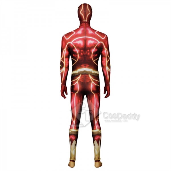 2023 Movie The Flash Red Flash Barry Allen Cosplay Costume Jumpsuit