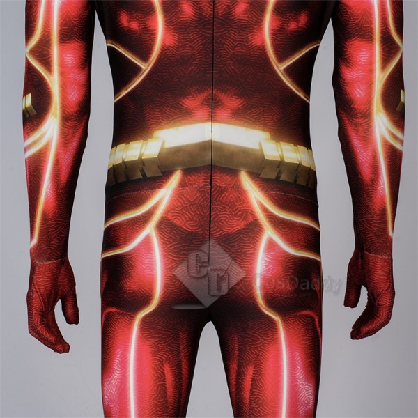 2023 Movie The Flash Red Flash Barry Allen Cosplay Costume Jumpsuit