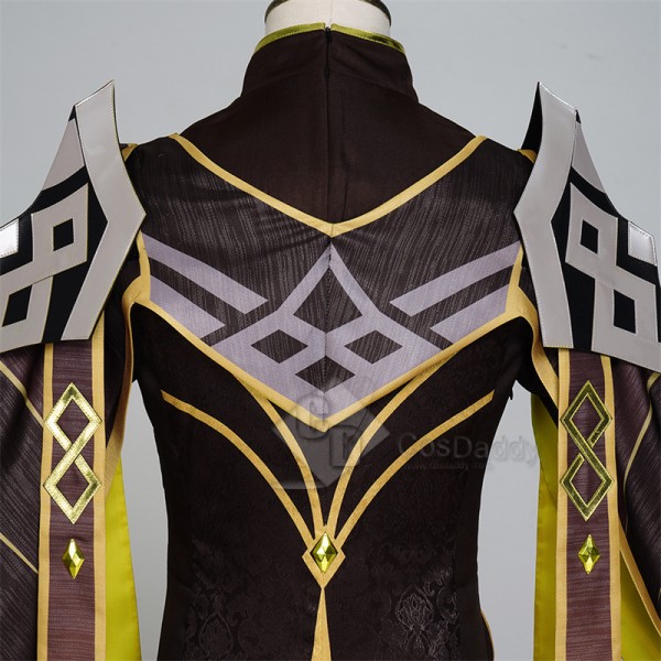 Genshin Impact God of Contracts Rex Lapis Morax Zhongli Cosplay Costume Cape Suit