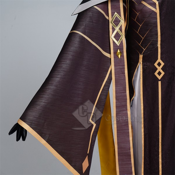 Genshin Impact God of Contracts Rex Lapis Morax Zhongli Cosplay Costume Cape Suit