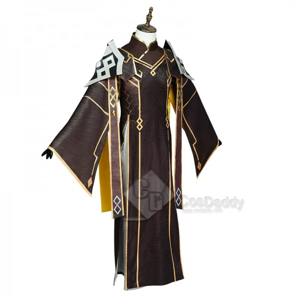 Genshin Impact God of Contracts Rex Lapis Morax Zhongli Cosplay Costume Cape Suit