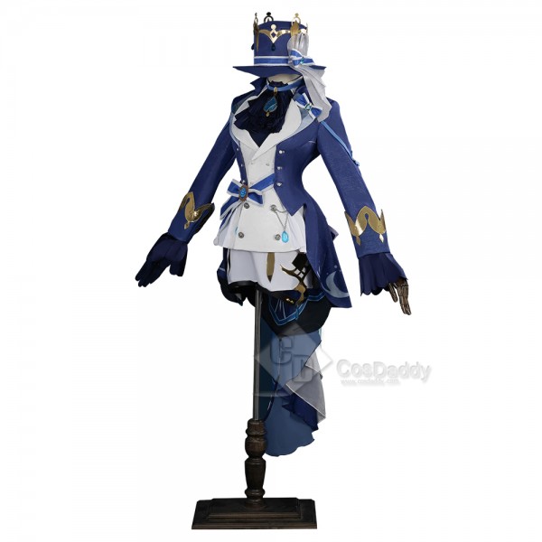 Genshin Impact Fontaine Hydro Archon Focalors Sexy Cosplay Costume Halloween Carnival Suit