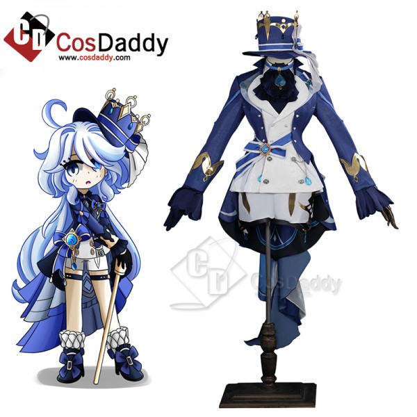 Genshin Impact Fontaine Hydro Archon Focalors Sexy Cosplay Costume Halloween Carnival Suit