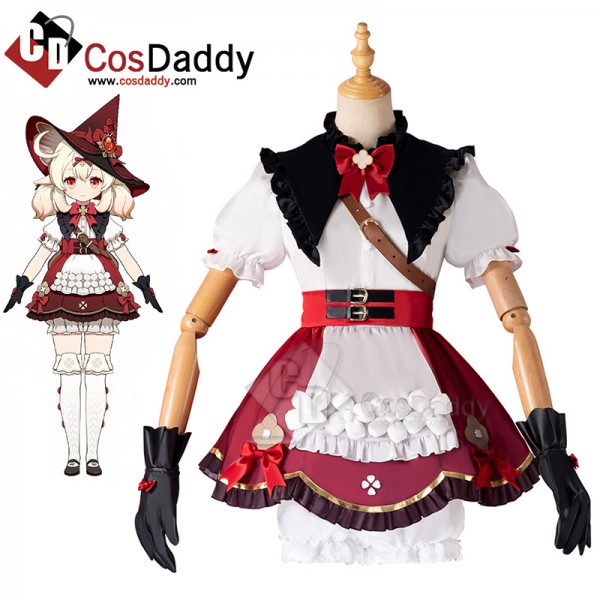 Genshin Impact Little Witch Klee Blossoming Starlight Cosplay Costume Dress Halloween Carnival Suit