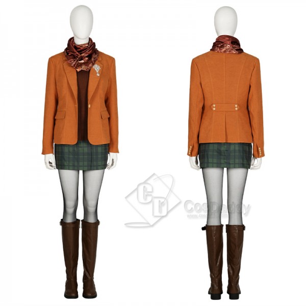 Game Resident Evil 4 Remake Ashley Graham Coat Skirt Cosplay Costume Halloween Outfit