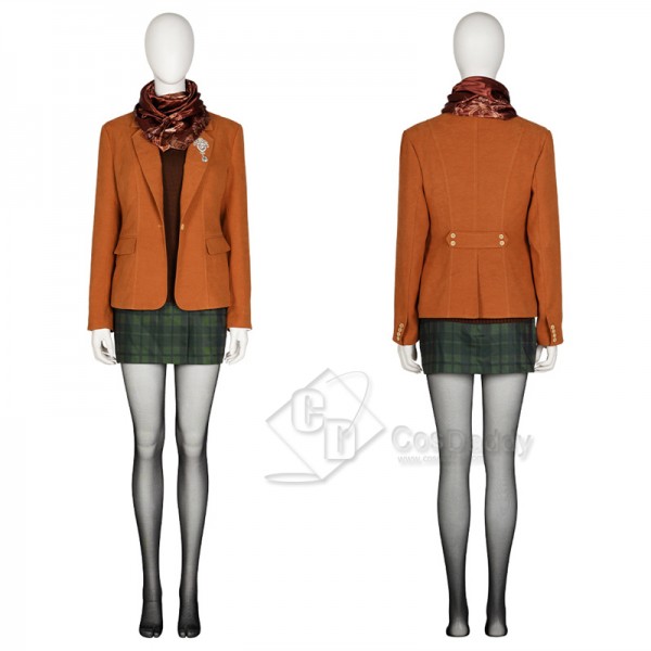 Game Resident Evil 4 Remake Ashley Graham Coat Skirt Cosplay Costume Halloween Outfit