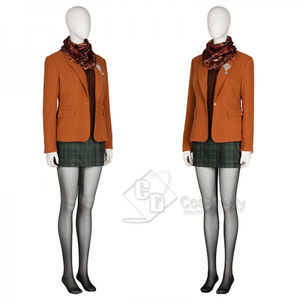 Game Resident Evil 4 Remake Ashley Graham Coat Skirt Cosplay Costume Halloween Outfit