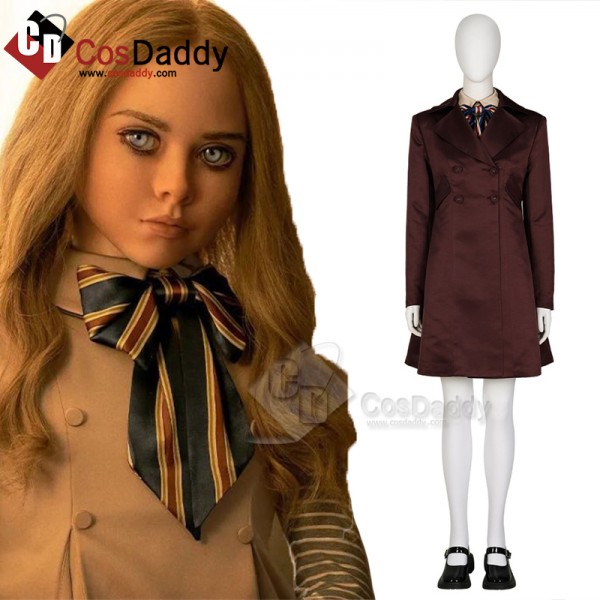2023 Horror Movie M3gan Killer Doll Dress Coat Cosplay Costume Halloween Party Suit