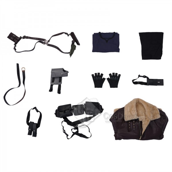 Game Resident Evil 4 Remake Leon Scott Kennedy Cosplay Costume Halloween Party Suit