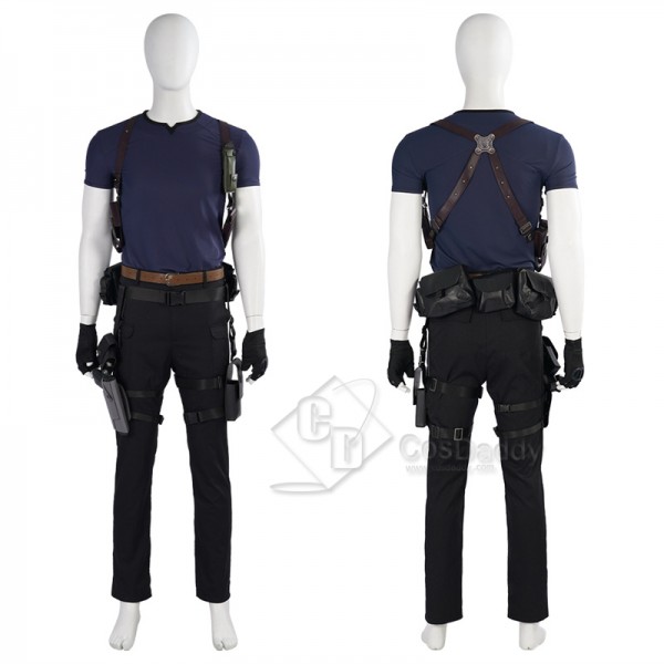 Game Resident Evil 4 Remake Leon Scott Kennedy Cosplay Costume Halloween Party Suit