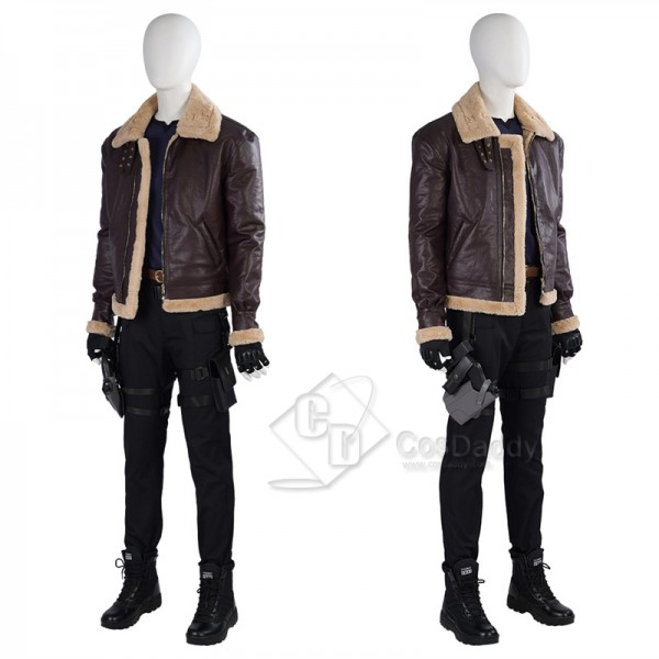 Game Resident Evil 4 Remake Leon Scott Kennedy Cosplay Costume Halloween Party Suit