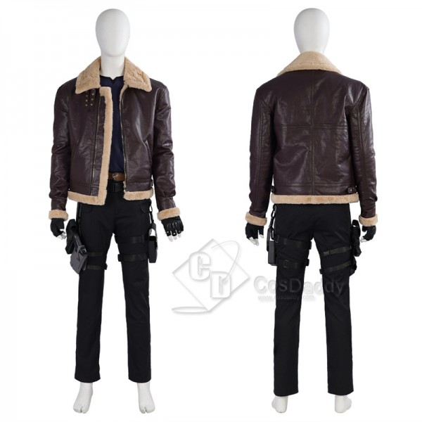 Game Resident Evil 4 Remake Leon Scott Kennedy Cosplay Costume Halloween Party Suit