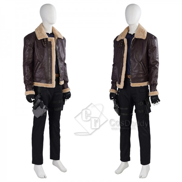 Game Resident Evil 4 Remake Leon Scott Kennedy Cosplay Costume Halloween Party Suit