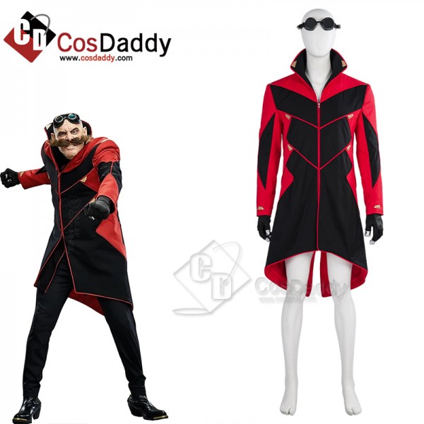 Sonic The Hedgehog 2 Dr. Ivo Eggman Robotnik Cosplay Costume Halloween Celebration Suit