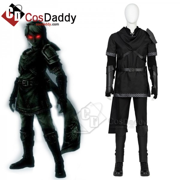 Game The Legend of Zelda Breath of the Wild Dark Link Cosplay Costume