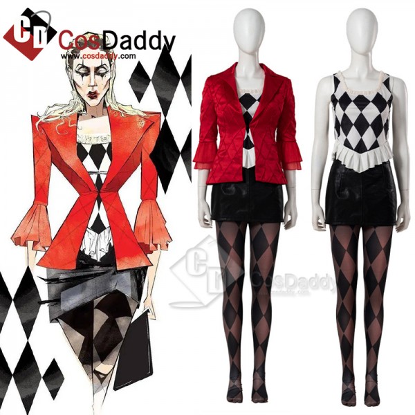 Joker 2: Folie a Deux Harley Quinn Lady Gaga Cosplay Costume Halloween Outfit