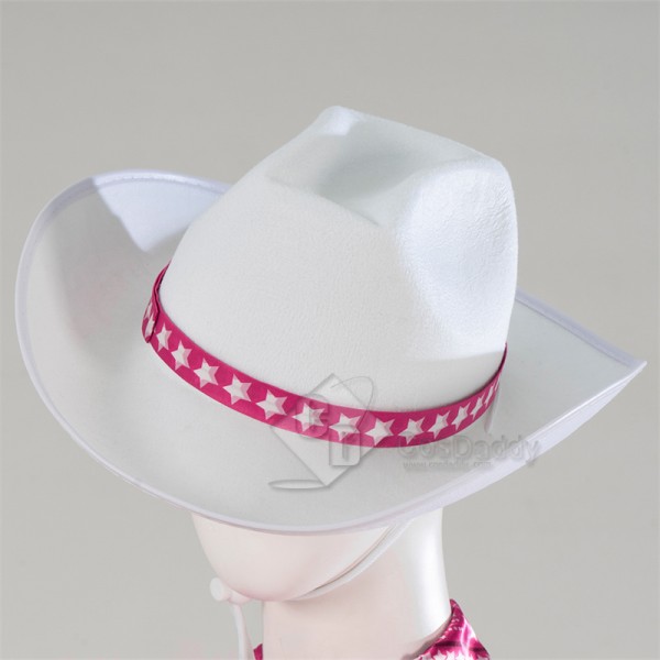 2023 Barbie Movie Cowgirl Barbie Margot Robbie Cosplay Costume Hat Boots Halloween Outfit