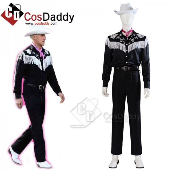 Barbie Cowboy Outfit 2023 Barbie Movie Ken Black Costume CosDaddy