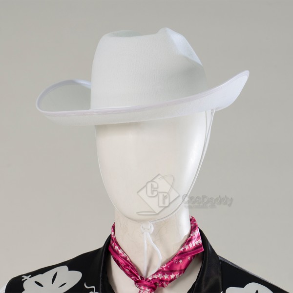 2023 Barbie Movie Ken Ryan Gosling Cowboy Cosplay Costume Hat Outfit Halloween Suit