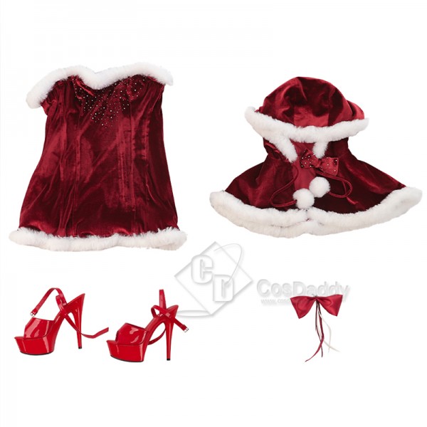 2003 Movie Love Actually Red Dress Cosplay Costume Christmas Party Suit