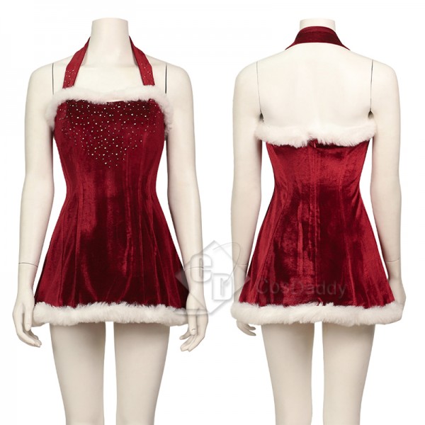 2003 Movie Love Actually Red Dress Cosplay Costume Christmas Party Suit