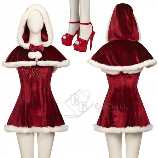 2003 Movie Love Actually Red Dress Cosplay Costume Christmas Party Suit