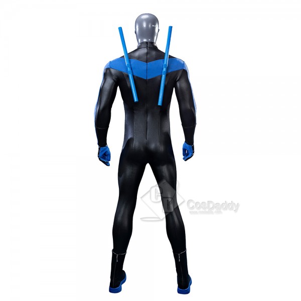 Cosdaddy Dick Grayson Nightwing Cosplay Costume Nightwing Leather Jumpsuit