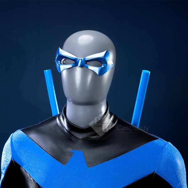 Cosdaddy Dick Grayson Nightwing Cosplay Costume Nightwing Leather Jumpsuit