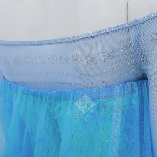 Cosdaddy Disney Frozen 2 Elsa Cosplay Costume Blue Dress Halloween Suit 