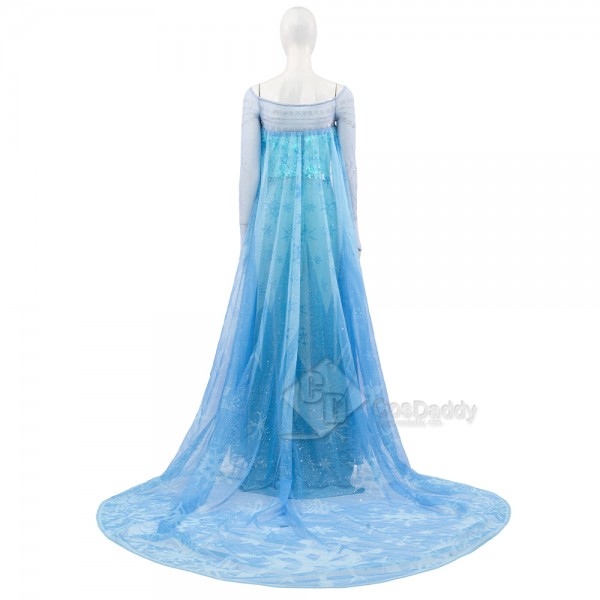 Cosdaddy Disney Frozen 2 Elsa Cosplay Costume Blue Dress Halloween Suit 