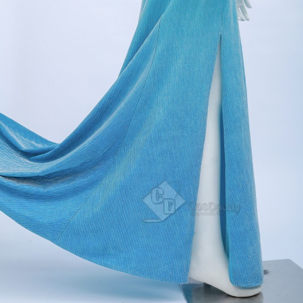 Cosdaddy Disney Frozen 2 Elsa Cosplay Costume Blue Dress Halloween Suit 